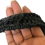 Vintage Boho Black and White Woven Beaded Shoulder Bag Photo 5