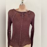 We The Free   Deep Purple  Henley Knit Top Photo 7