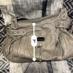 Scarleton Gray Faux Leather Shoulder Bag with Buckles Photo 11