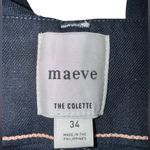 Maeve Anthropologie x The Colette Contrast-Stitch Linen Crop Wide-Leg Pants Photo 5