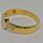 Gold Coast Women' Watch Bangle good Tone Rhinestones mop dial 22mm running Photo 2