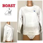 BOAST white Cannabis￼ sweatshirt. Retails $138. Medium Photo 1
