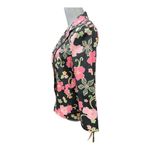 Zinc Cotton Spandex bland Floral buttons up front blazer ladies sz XL Photo 2