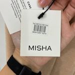 New Misha Size 12 Rose Gold Dune One Shoulder Ruched Midi Dress Photo 10