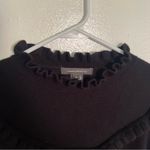 French Connection Mira Ruffled Sweater Black Mock Neck S Photo 6