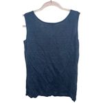 Lafayette 148 Knit Top Women Blue Small Linen Cotton Quiet Luxury Minimalist Photo 1