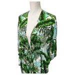 BCBG Cover Up Womens Small Medium Green Tropical Beach Cruise Hawaiian Swim Photo 5