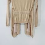 Diane Von Furstenberg  Open Front Cardigan Silk Cashmere Gold Shimmer Small Luxe Photo 10