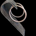 Pink Enamel Sterling Silver Earrings 1" Snap Closure Photo 1