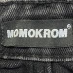 Momokrom  Women's Black High Rise Distressed Cut Off Hem Denim Shorts Size 28" Photo 2