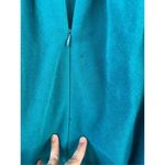 Vanity Fair T2 VTG Velour Zip Robe Teal Embroidered Long Sleeve Lounge Caftan Photo 5
