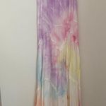 SWF Revolve Tie Dye Dynamic Maxi Dress Tie Straps Rainbow EUC M Australia Pink Size M Photo 8