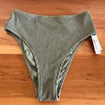 Aerie Women’s  Shimmery Crinkle High Cut Cheeky Bikini Bottoms Size Small Photo 0