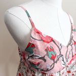Yaki and Yeti Y2K Cropped Babydoll Blouse Floral Strawberry Pink Peplum Blouse Size M Photo 4