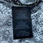 Norma Kamali Top Medium Black White Python Snakeskin Print Long Sleeve Jersey Photo 7