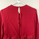 ZARA Woman red lace floral dress long sleeved vintage style classic comfortable Photo 6