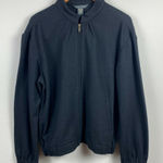 Banana Republic Jacket XL Black Wool Blend Lightweight Full Zip Stretch Photo 0