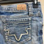 Hydraulic  Denim Capri Shorts Size 11/12 Low Rise Star Pocket Blue‎ Photo 4