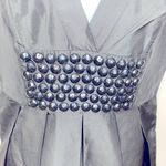 Bebe  Black Silk Beaded Bubble Cocktail‎ Dress Size S Photo 2