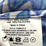 Johnny Was  Yao Dress Midi Cover-Up Dolman Short Sleeve Tie Waist Floral Blue L Photo 3