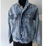 Unionbay Vintage 90s unisex acid wash blue marbled distressed denim jacket Small Photo 0