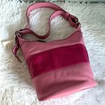 Coach NWT Rugby Stripe Pink Leather Duffle Crossbody Shoulder Bag F13357 Photo 1