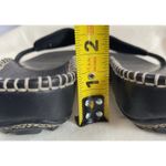 Timberland Black Leather Slip On Comfort Stitching Non-Slip Slide Sandals 6.5 Photo 5