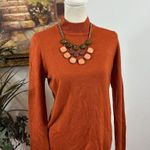 kim rogers Women's Sweater Burnt Orange Cardigan Size Small Pullover Long Sleeve Photo 2