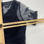 Adrianna Papell  Dress Womens Size 10 Blue Lace Embellished Sleeve Gown Formal Photo 9