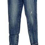 ZARA Cotton Skinny Mid Rise Distressed Stretch Casual Jean Hem Side Slits 2 Blue Photo 3