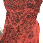 Vintage Step In Style Red & Black Embroidered Dress Size XS Photo 7