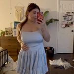 French Kiss Satin Blue Baby Doll Dress Photo 0