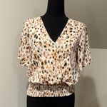 June and Hudson Blouse with smocked waist, wrap closure. Very  size small fit Photo 0