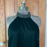 NBD NWT NBDxRevolve Lourdes Green Velvet High Neck Beaded Open Back Mini Dress~ L🧡🎀 Photo 3