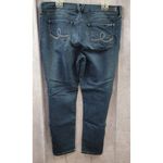 Seven7 Blue Skinny Distressed Embroidered Stretch Jeans Denim Women's Size 14 Photo 3