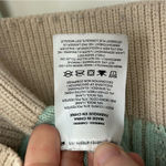 Nike Yoga Luxe Wool Blend Cable Knit Oversized Crewneck Sweater Mint Green Tan S Photo 6