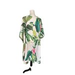 Tropical Leaf Print Kimono Cardigan 1XL/G1 Open Front Lightweight Cover Photo 1