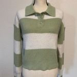 it's our time It`s Our Time Open Knit Pullover Sweater Striped Women’s Size M Photo 0