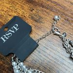 Rsvp Midnight Floral Silver Faux Pearl Multilayered Necklace Photo 2