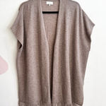 Lucky Brand Cashmere Fringe Poncho Boho Cozy Minimalist Western Brown Medium Photo 0