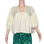 BLACK CRANE Puff Top, Cream, XS White Photo 6