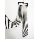 ZARA  Black White Knit Striped Wide Leg Pants Size Small High Rise Stretch Beach Photo 10