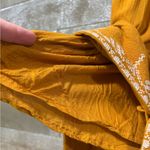 Garnet Hill Solaris embroidered crepe maxi skirt size S Photo 6