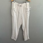 Old Navy Old‎ Navy High Waisted Cropped Linen Blend Pants Size Large NWT Photo 2