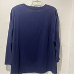 Capistrano Women’s shirt Size 22/24 Navy Blue Gold Embellishments Travel Long Photo 5