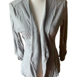 Lemon‎ Tart Gray Open Front Lightweight Blazer Photo 0