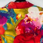 ELCC Floral Zip Womens Jacket Sz M Bold Y2K Artcore Indie Funky Dopamine Retro Yellow Size M Photo 5