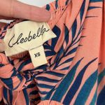 Cleobella Peach Tropical Print Wide Leg Sleeveless Jumpsuit XS Photo 2