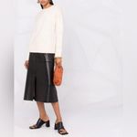 Vince crew neck ribbed wool/cashmere blend sweater in cream size medium Photo 13