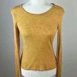American Eagle  Yellow Soft & Sexy Rib Long Sleeve Tee Size XS Photo 0